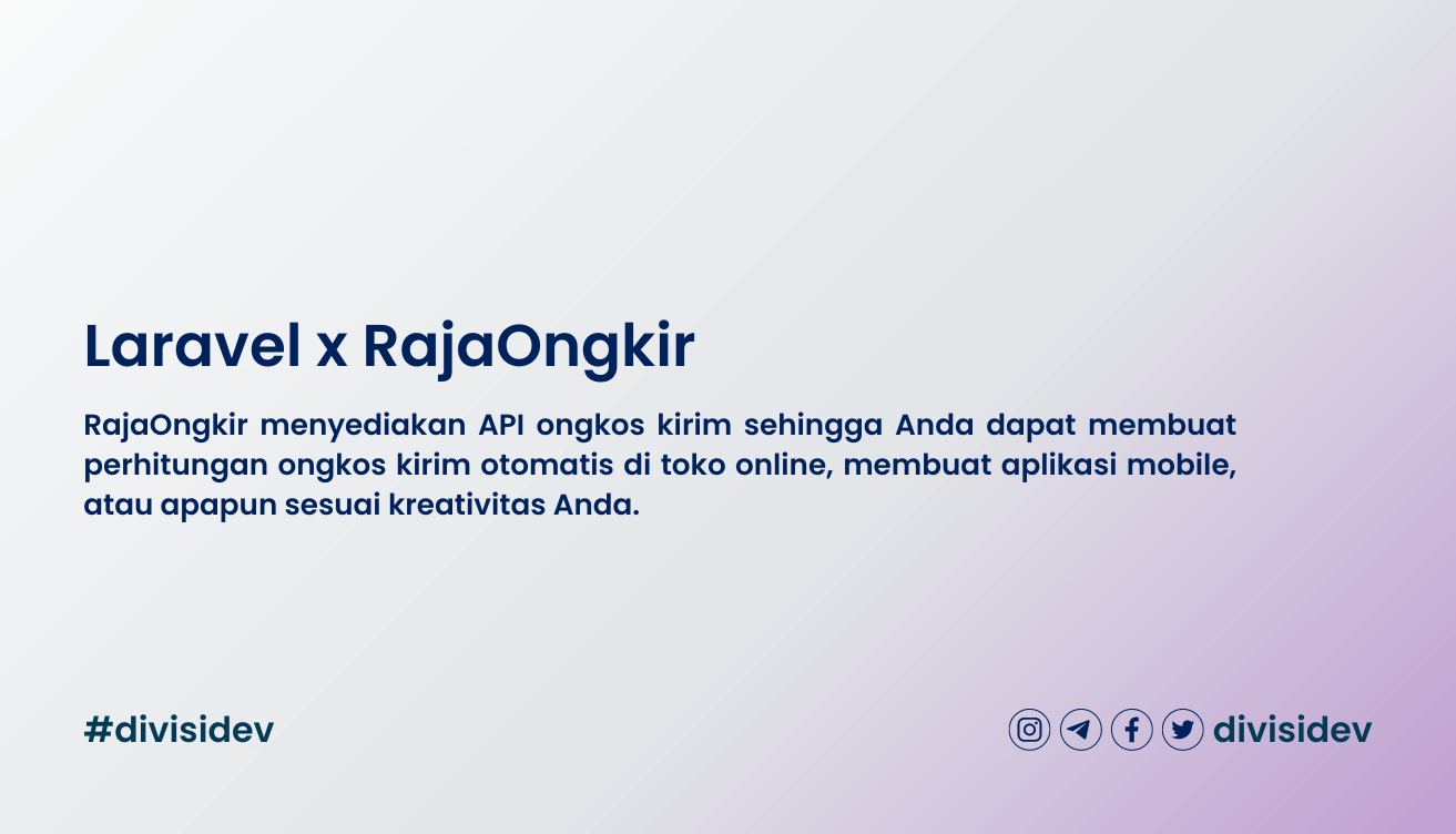 Laravel RajaOngkir