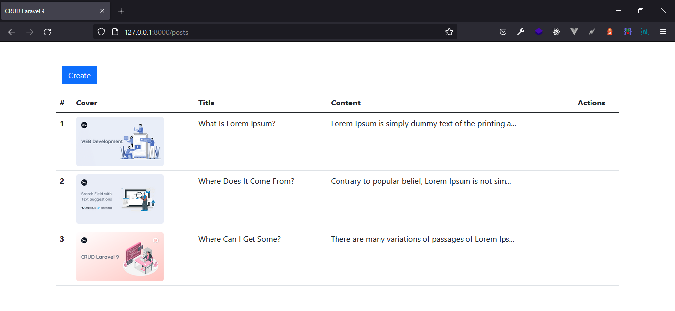 CRUD Laravel 9