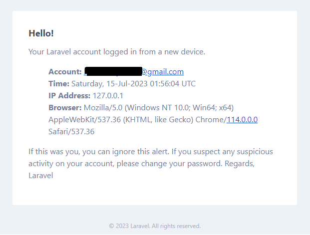 laravel authentication log