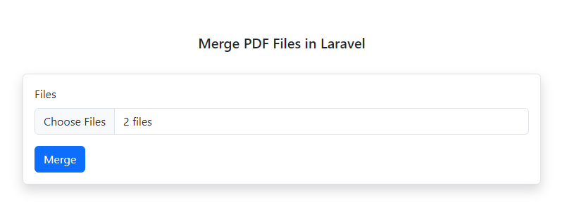 merge pdf files in laravel