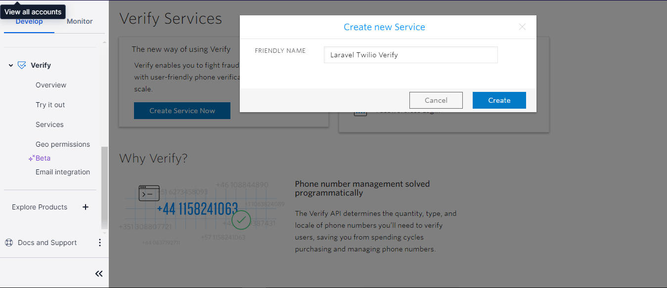 Twilio Verify Service
